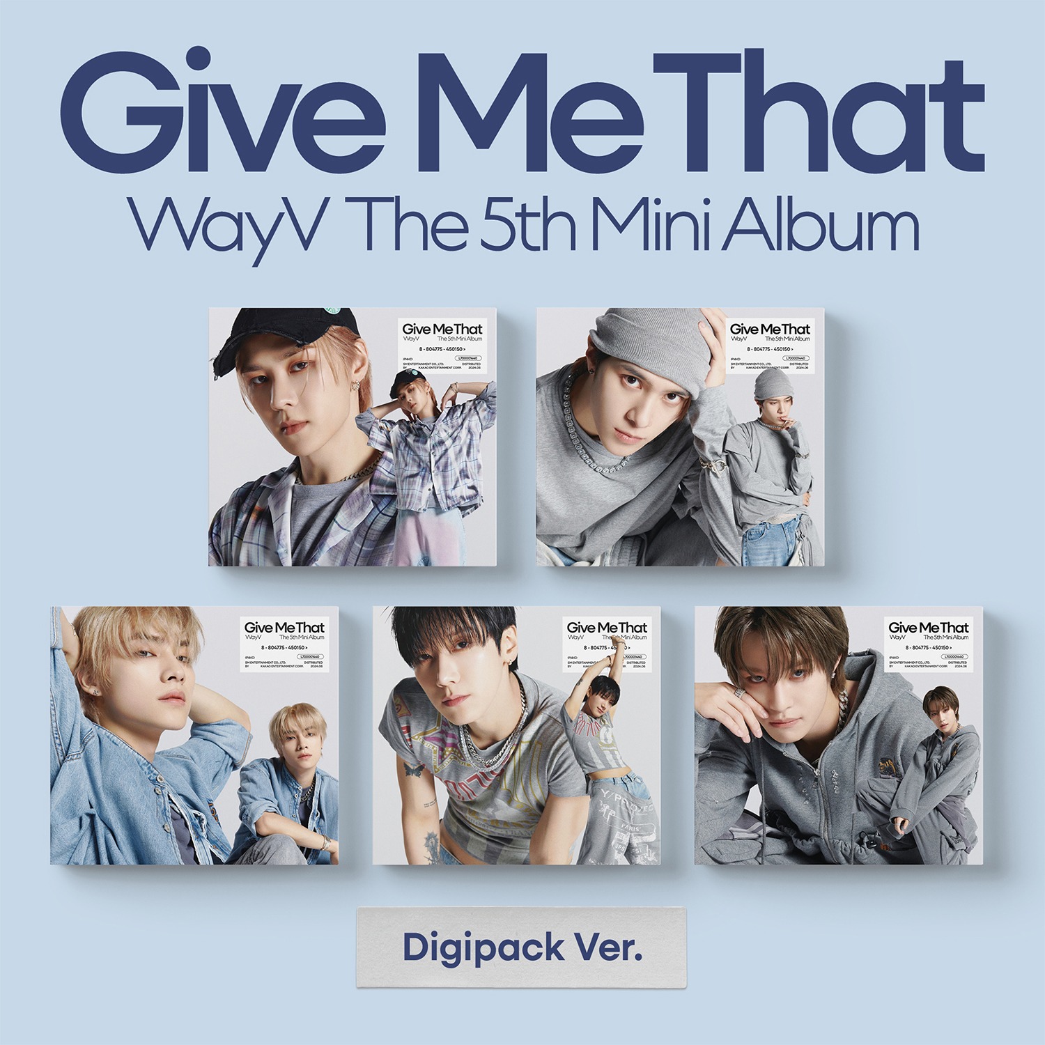 웨이션브이 (WayV) - 미니 5집 [Give Me That] (Digipack Ver.) (5종 세트)
